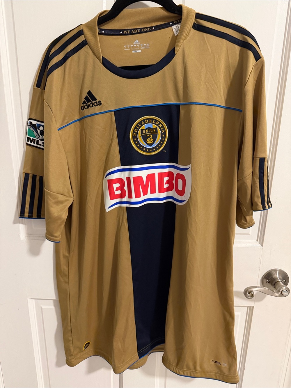 adidas Gold and Navy Philadelphia Union Home Soccer Jersey